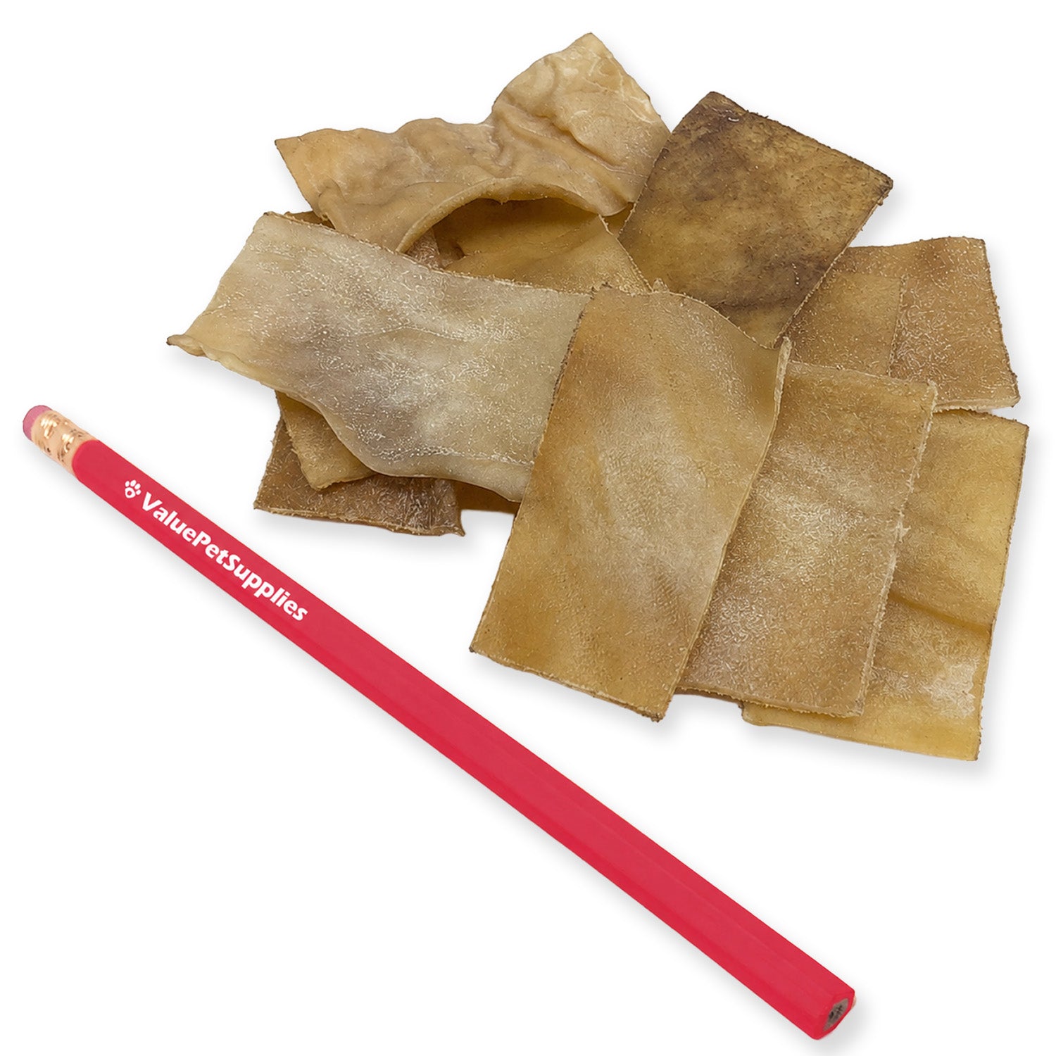 ValueBull USA Beef Rawhide Chips for Dogs, Smoked, 200 Count Bulk Pack - Smoked - 200 Chips