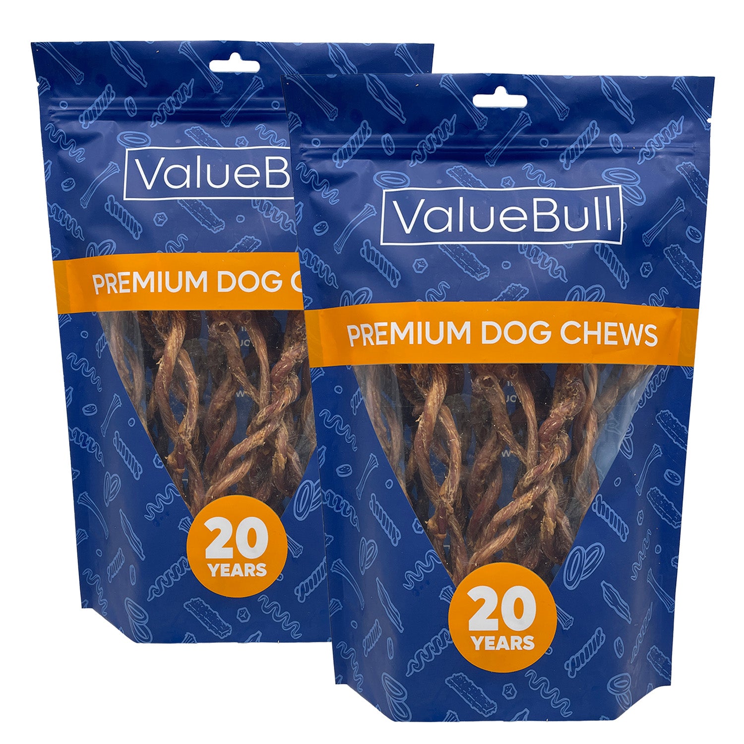 ValueBull Pizzle Twist Dog Chews, Premium Lamb, 40 Count - Lamb - 40 Pizzles