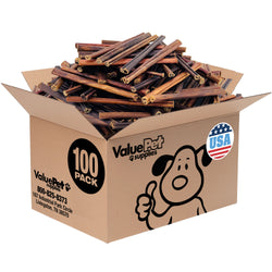 ValueBull USA Collagen Sticks for Small Dogs, 6 Inch Extra Thin Chews, Natural Dog Treats, 100 Count Bulk Pack - Extra Thin - 100 Sticks