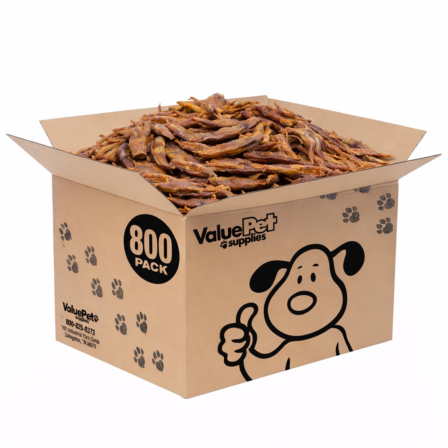 ValueBull Duck Feet for Dogs, 800 Count Wholesale Pack - Duck - 800 Feet