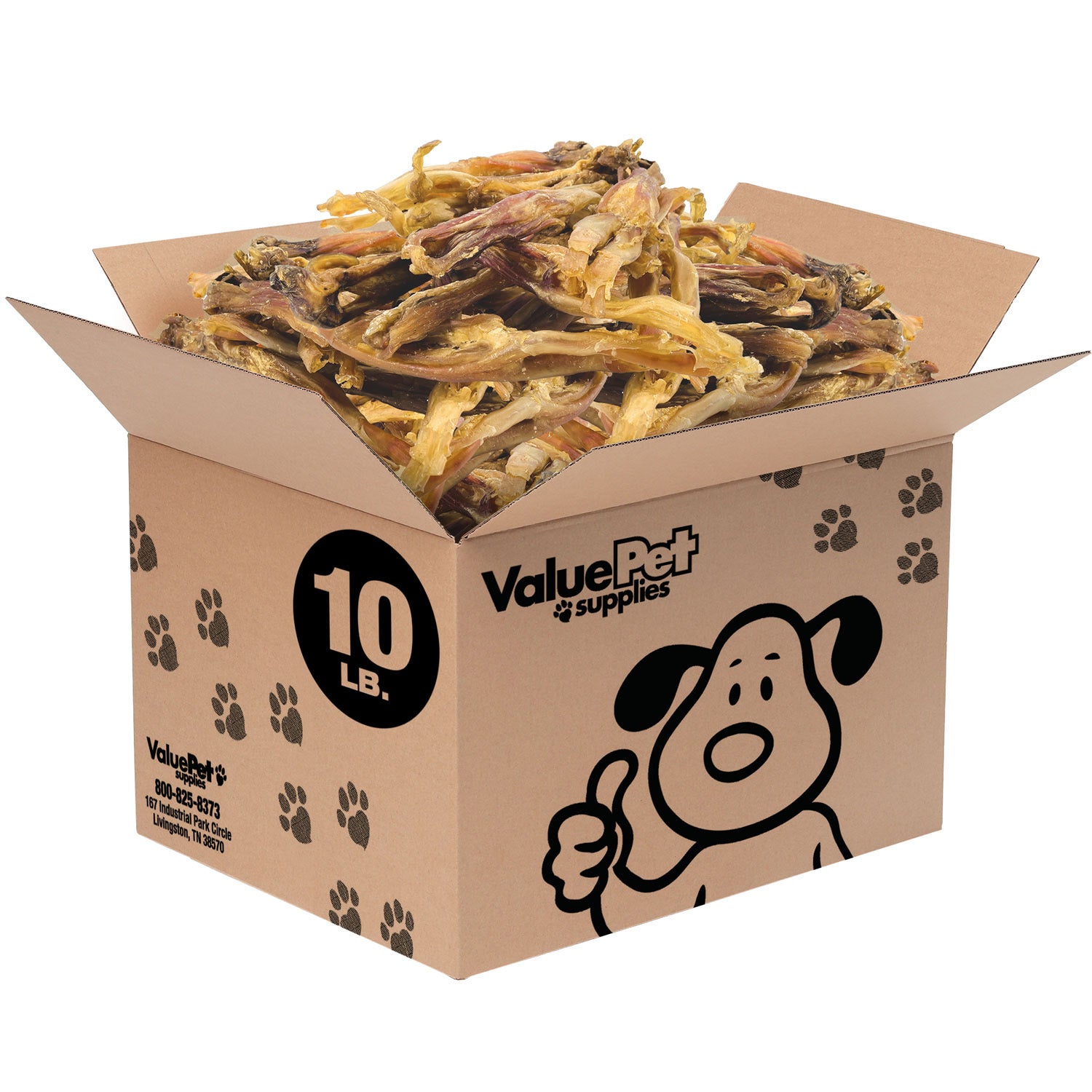 ValueBull Beef Tendons For Dogs, Varied Shapes, 10 Pounds Bulk Pack - Varied - 10 Pound