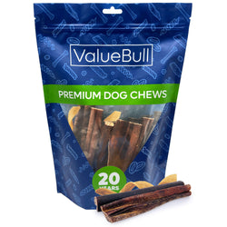 ValueBull Collagen Sticks for Dogs, Varied Shape & Size Chews, Natural Long-Lasting Dog Treats, 1 Pound - Varied - 1 Pound
