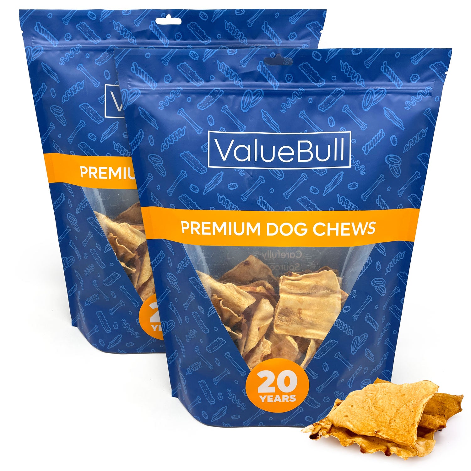 ValueBull USA Rawhide Chips, Chicken Infused, 4 Pound - Chicken,1 Pound (Pack of 4)