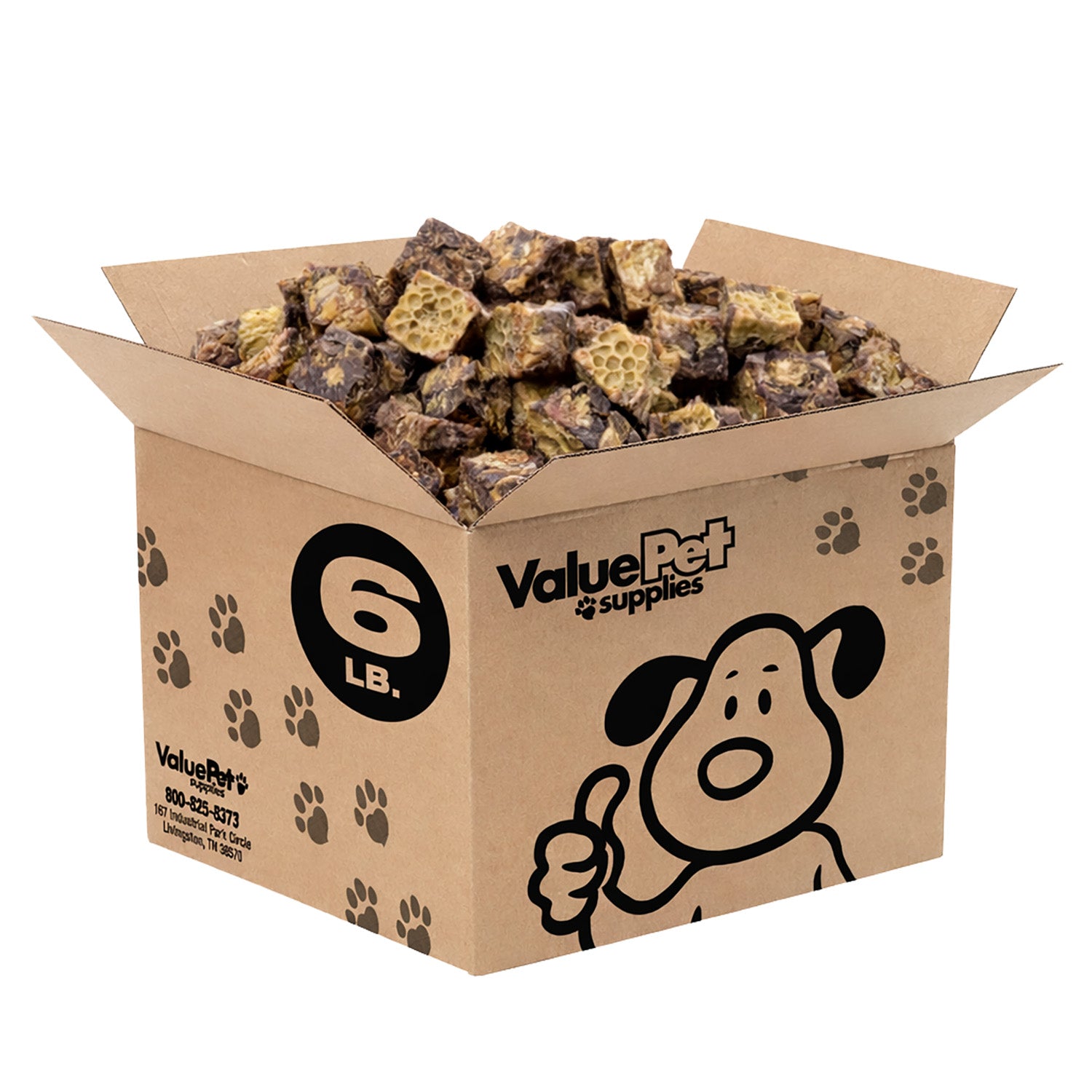 ValueBull Premium Beef Lung Cubes, 6 Pounds - 6 Pound