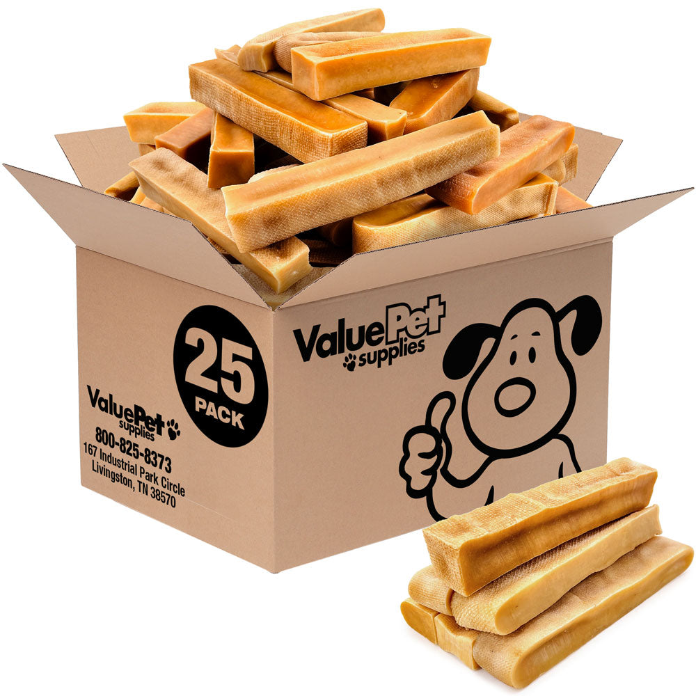ValueBull Himalayan Yak Cheese Dog Chews, Extra Large, 25 ct Bulk Pack - X-Large - 25 Bars