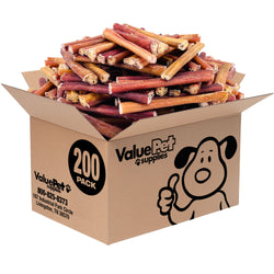 ValueBull Bully Sticks for Large Dogs, Thick 6 Inch, 200 Count Bulk Pack - Thick - 200 Sticks
