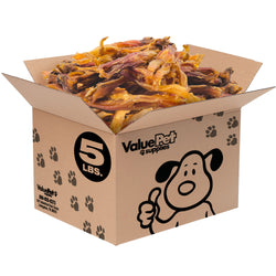 ValueBull Beef Tendons For Dogs, Varied Shapes, 5 Pounds Bulk Pack - Varied - 5 Pound