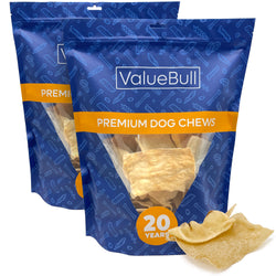 ValueBull USA Collagen Chips Dog Chews, Natural Long-Lasting Dog Treats, 2 Pound - Natural - 2 Pound