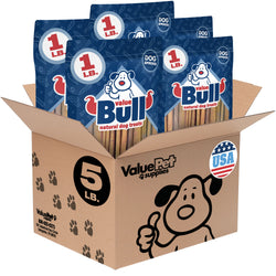 ValueBull USA Collagen Sticks for Dogs, 4-6 Inch Varied Chews, Natural Long-Lasting Dog Treats, 5 Pound