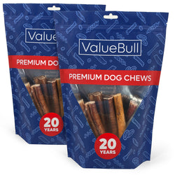 ValueBull Bully Sticks for Large Dogs, Super Jumbo 6 Inch, 50 Count - Super Jumbo - 50 Sticks