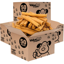 ValueBull USA Retriever Rolls, Premium Thick Cut Rawhide, Thick 9-10 Inch, Smoked, 200 Count Bulk Pack - 200 Count