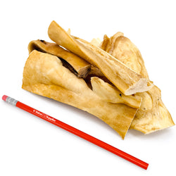 ValueBull Beef Cheek Slices, Long Lasting Dog Chews, Varied Sizes, Shapes, & Colors, 20 Pound Bulk Pack - Slices - 20 Pound