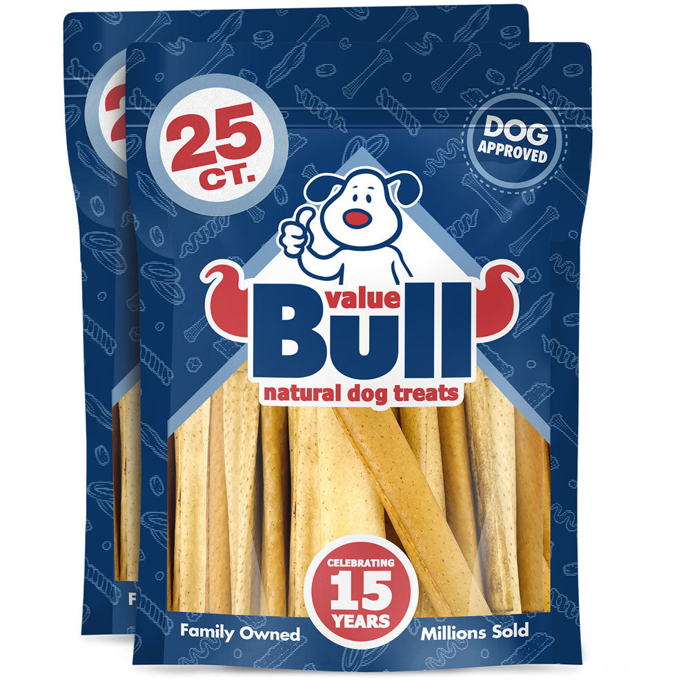 ValueBull USA Pig Skin Retriever Rolls for Dogs, 4 Inch, Smoked, 50 Count
