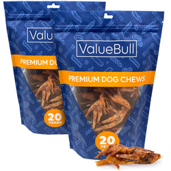ValueBull Chicken Feet for Dogs, 50 Count - Chicken Feet - 50 Feet