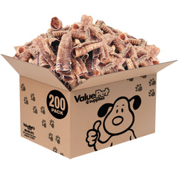 ValueBull Beef Trachea, Premium 5-6 Inch, 200 Count Bulk Pack - Beef - 200 Tubes