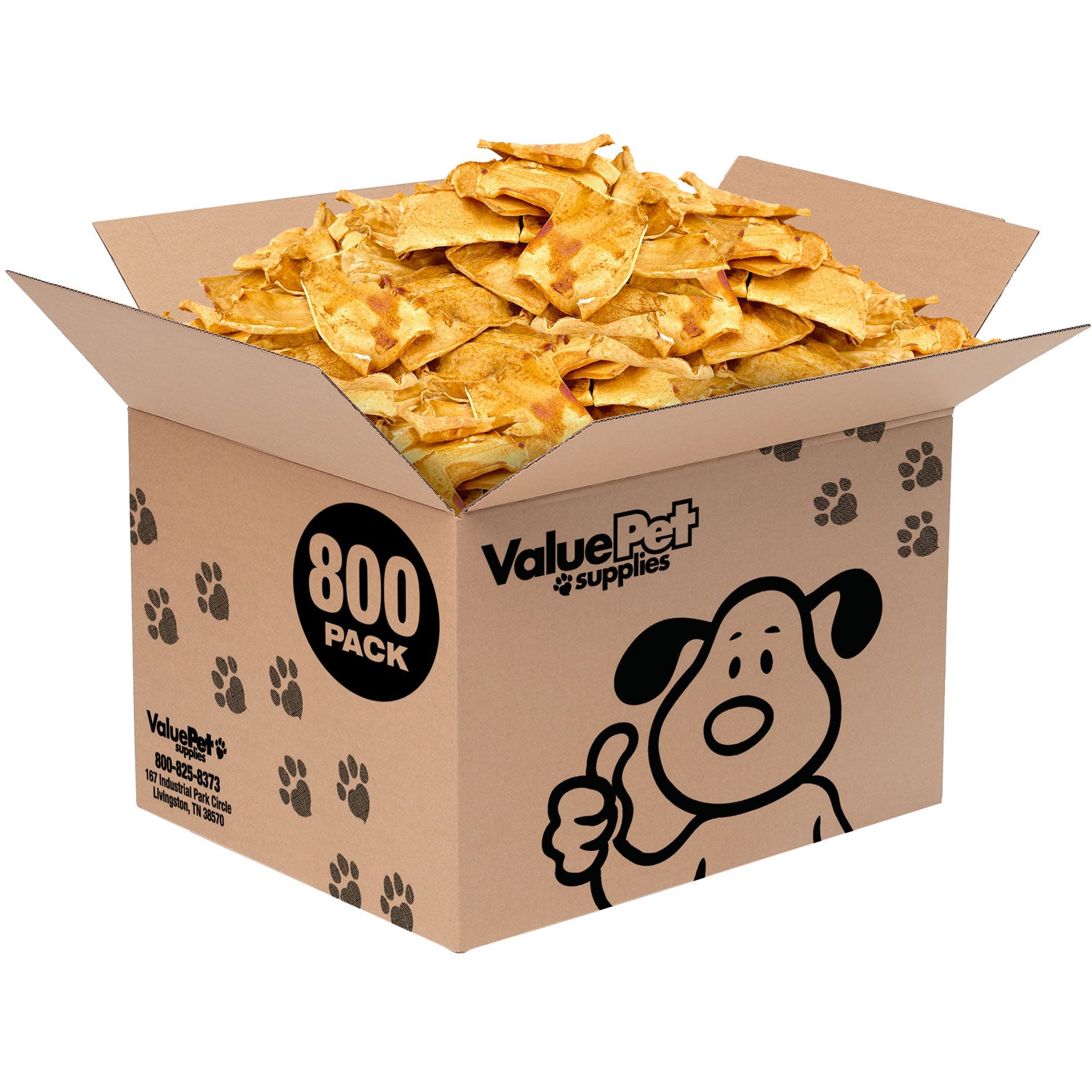 ValueBull USA Rawhide Chips, Chicken Infused, 800 Count Wholesale Pack - Chicken - 800 Chips