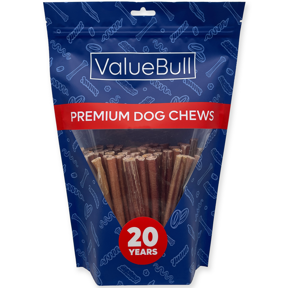 ValueBull Odor Free Bully Sticks for Small Dogs, Thin 6 Inch, 50 Count