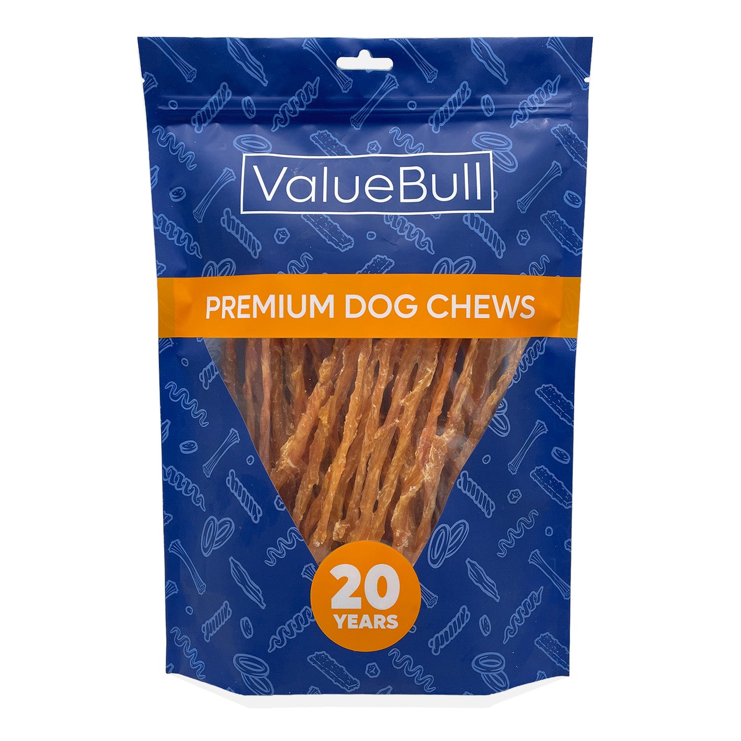 ValueBull USA Turkey Tendons Dog Treats, 1 Pound - 1 Pound