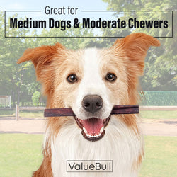 ValueBull Collagen Sticks for Dogs, 6 Inch Medium Chews, Natural Long-Lasting Dog Treats, 50 Count - Medium - 50 Sticks
