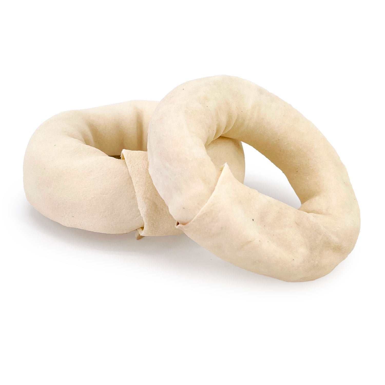 ValueBull USA Beef Rawhide Donut Rings, Premium Thick Cut, 10 Count - Donut - 10 Rings