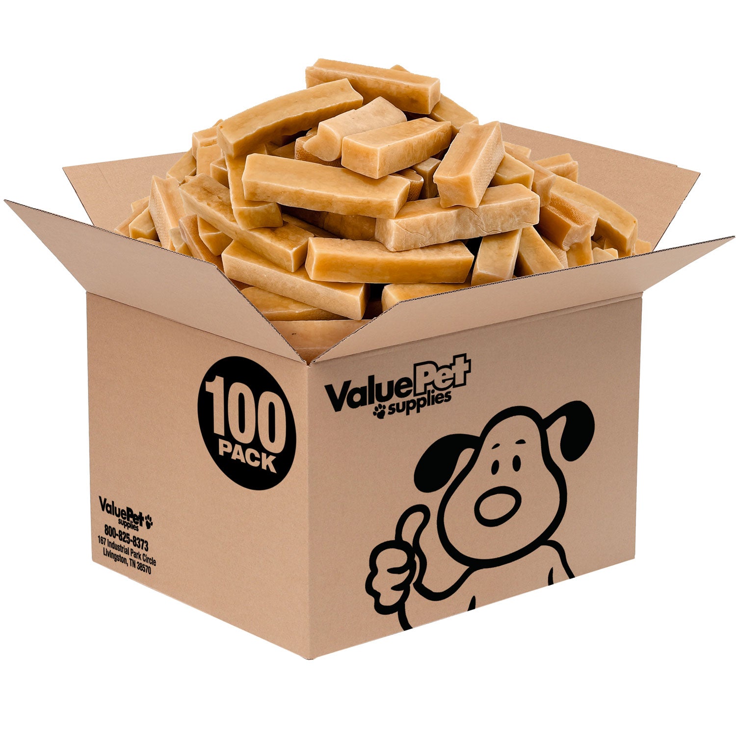 ValueBull Himalayan Yak Cheese Dog Chews, Small, 100 ct Wholesale Pack - Small - 100 Bars