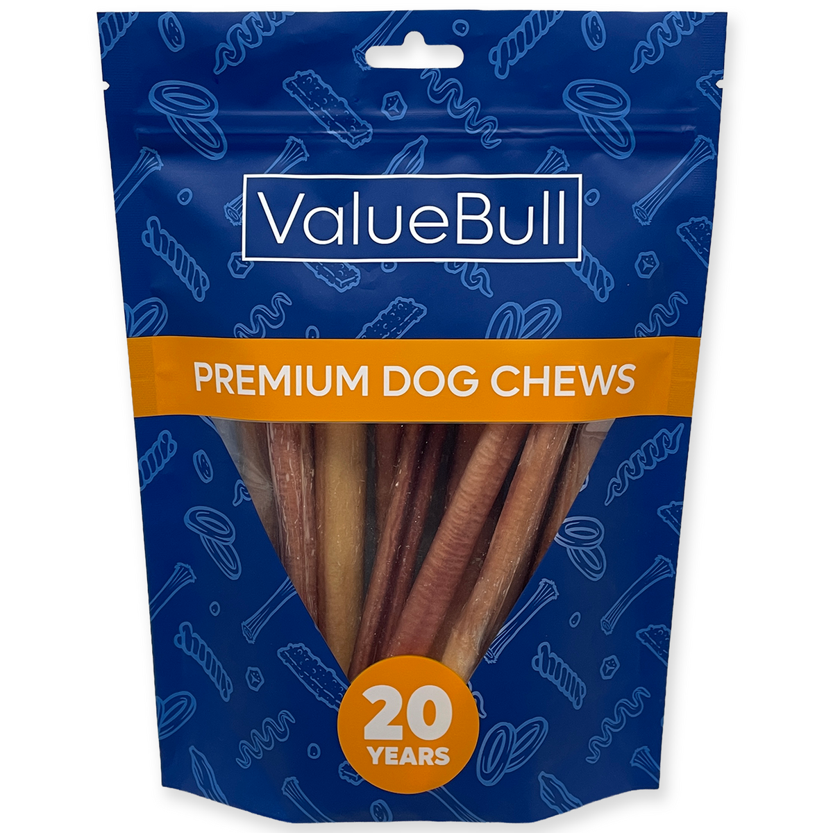 ValueBull Odor Free Bully Sticks for Dogs, Medium 6 Inch, 10 Count