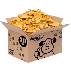 ValueBull USA Rawhide Chips, Chicken Infused, 20 Pound Bulk Pack - Chicken,1 Pound (Pack of 20)