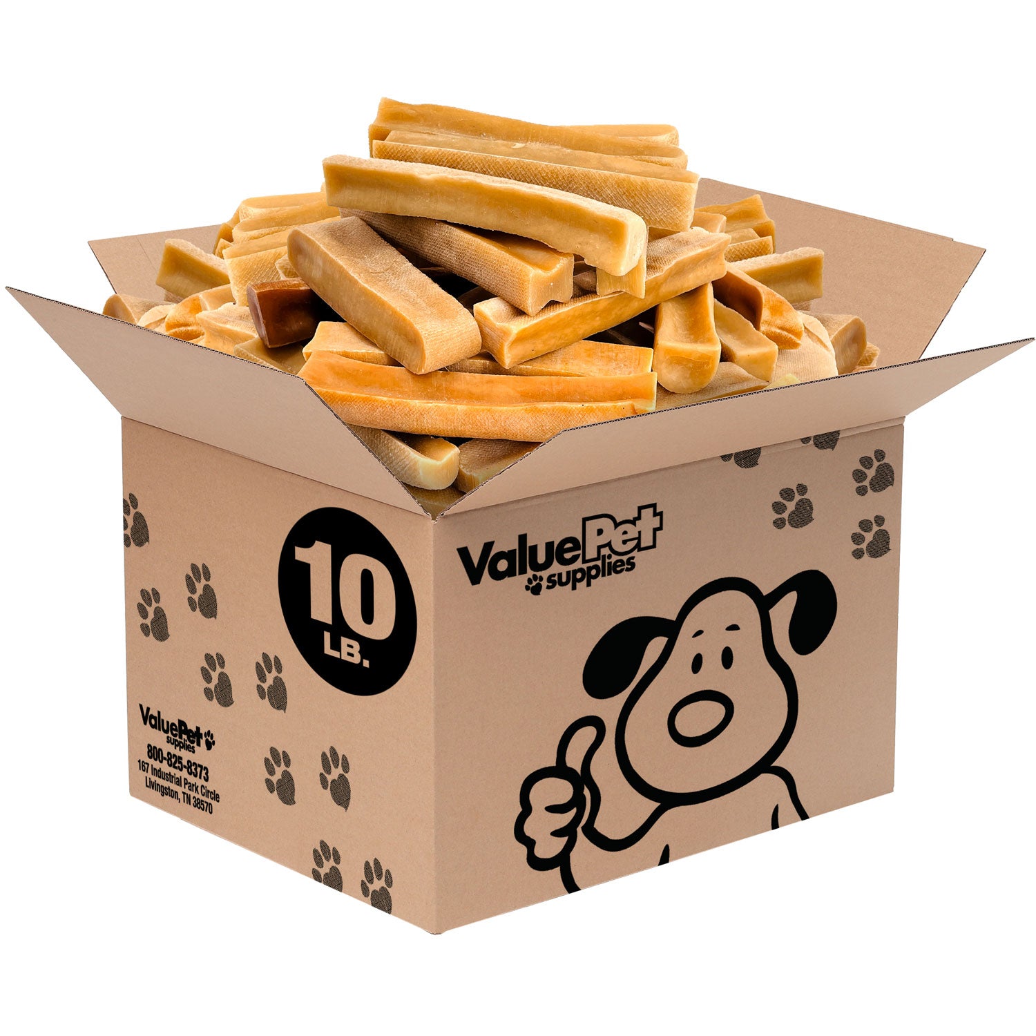 ValueBull Himalayan Yak Cheese Dog Chews, Large, 10 lb Bulk Pack - Large - 10 LB