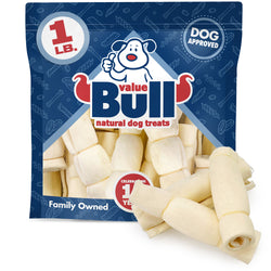 ValueBull Beef Cheek Rolls, Varied Shape Dog Chews, 6 Inch, 1 Pound - Cheek Roll - 1 Pound