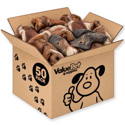 ValueBull Hairy Cow Ears for Dogs, 50 Count