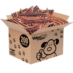 ValueBull Bully Sticks for Dogs, Medium 12 Inch, 200 Count Bulk Pack - Medium - 200 Sticks
