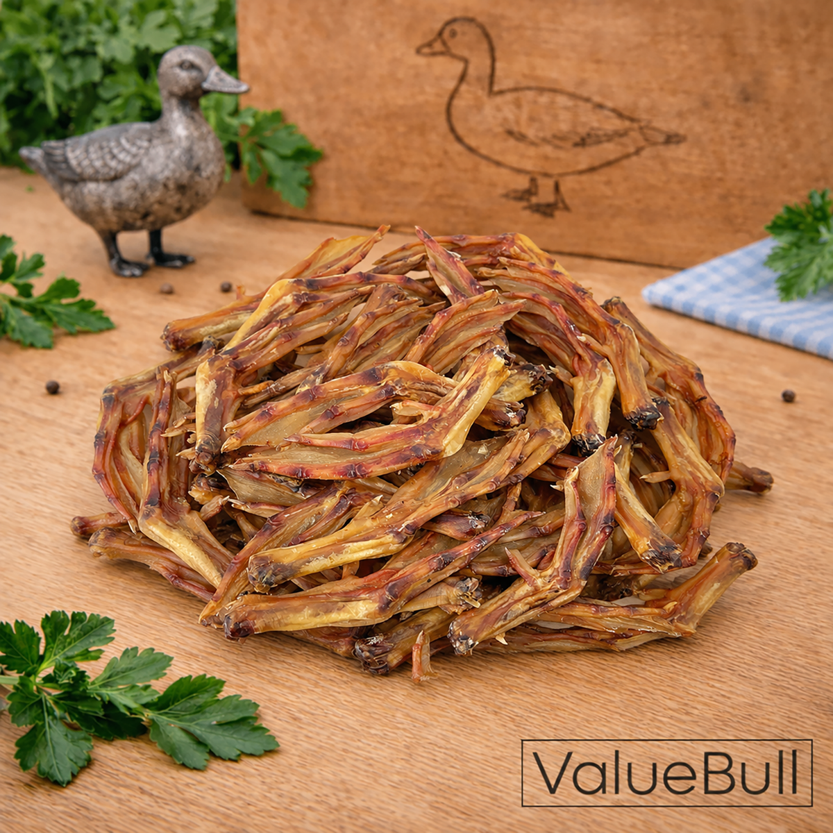 ValueBull USA Dehydrated Duck Feet for Dogs, 25 Count - Duck - 25 Feet