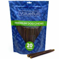 ValueBull Buffalo Collagen Sticks for Dogs, 6 Inch Thin Chews, 50 Count - Thin - 50 Sticks