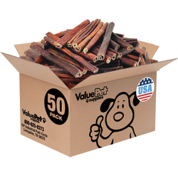 ValueBull USA Collagen Sticks for Dogs, 12 Inch Super Jumbo Chews, Natural Long-Lasting Dog Treats, 50 Count Bulk Pack
