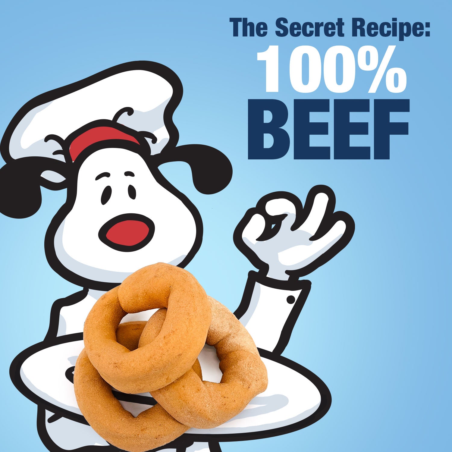 ValueBull USA Beef Rawhide Donut Rings, Premium Thick Cut, 10 Count - Donut - 10 Rings