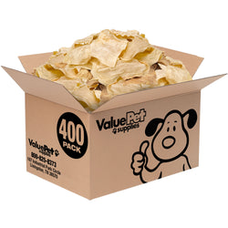 ValueBull USA Collagen Chips Dog Chews, Natural Long-Lasting Dog Treats, 400 Count Wholesale Pack - Natural - 400 Chips