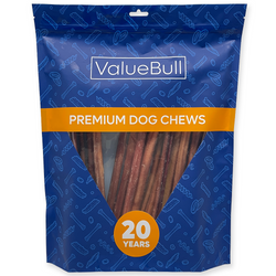 ValueBull Odor Free Bully Sticks for Dogs, Medium 12 Inch, 25 Count