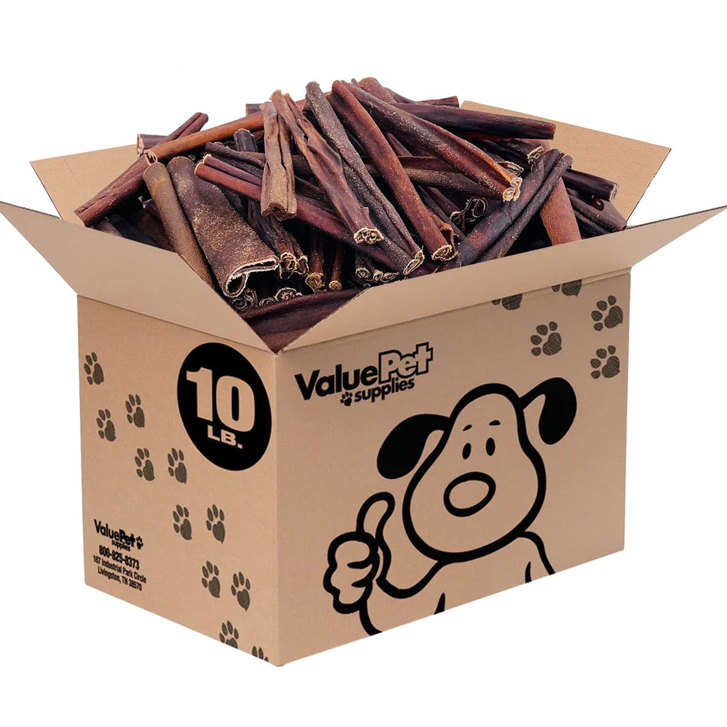 ValueBull Collagen Sticks for Dogs, Varied Shape & Size Chews, Natural Long-Lasting Dog Treats, 10 Pound Bulk Pack - Varied - 10 Pound