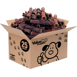 ValueBull USA Collagen Curly Spirals for Dogs, 5-6 Inch Thick Chews, Natural Dog Treats, 25 Count Bulk Pack