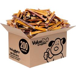 ValueBull Bully Sticks for Small Dogs, Extra Thin 6 Inch, 200 Count Bulk Pack