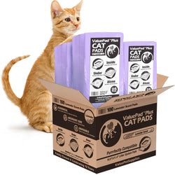 ValuePad Plus Cat Litter Pads, 16.9x11.4 Inch, Lavender Scent, 100 Count - Breeze Compatible Refills - 100 Count,Lavender