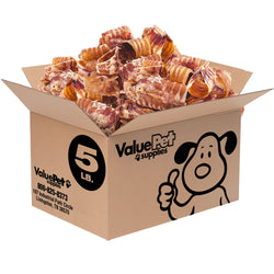 ValueBull Beef Trachea Bites, Premium, 5 Pounds Bulk Pack