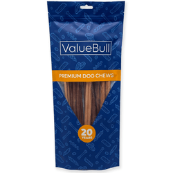 ValueBull Odor Free Bully Sticks for Small Dogs, Medium 12 Inch, 10 Count - 10