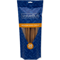 ValueBull Odor Free Bully Sticks for Small Dogs, Thin 12 Inch, 25 Count - 25