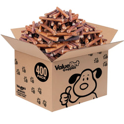 ValueBull Bully Sticks, Low Odor Premium Dog Chews, Jumbo 6", 400 ct WHOLESALE PACK - ValuePetSupplies