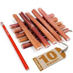 ValueBull Bully Sticks, Low Odor Premium Dog Chews, Medium 6", 10 ct - ValuePetSupplies