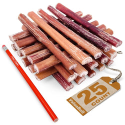 ValueBull Bully Sticks, Low Odor Premium Dog Chews, Medium 6", 25 ct - ValuePetSupplies