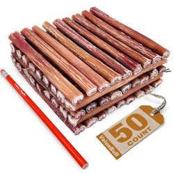ValueBull Bully Sticks, Low Odor Premium Dog Chews, Medium 6", 50 ct - ValuePetSupplies