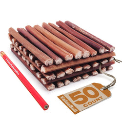 ValueBull Bully Sticks, Low Odor Premium Dog Chews, Thin 6", 50 ct - ValuePetSupplies