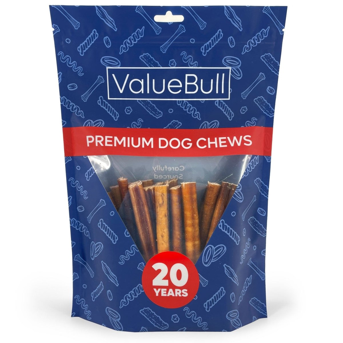 ValueBull Bully Sticks for Dogs, Medium 6 Inch, 25 Count - ValuePetSupplies